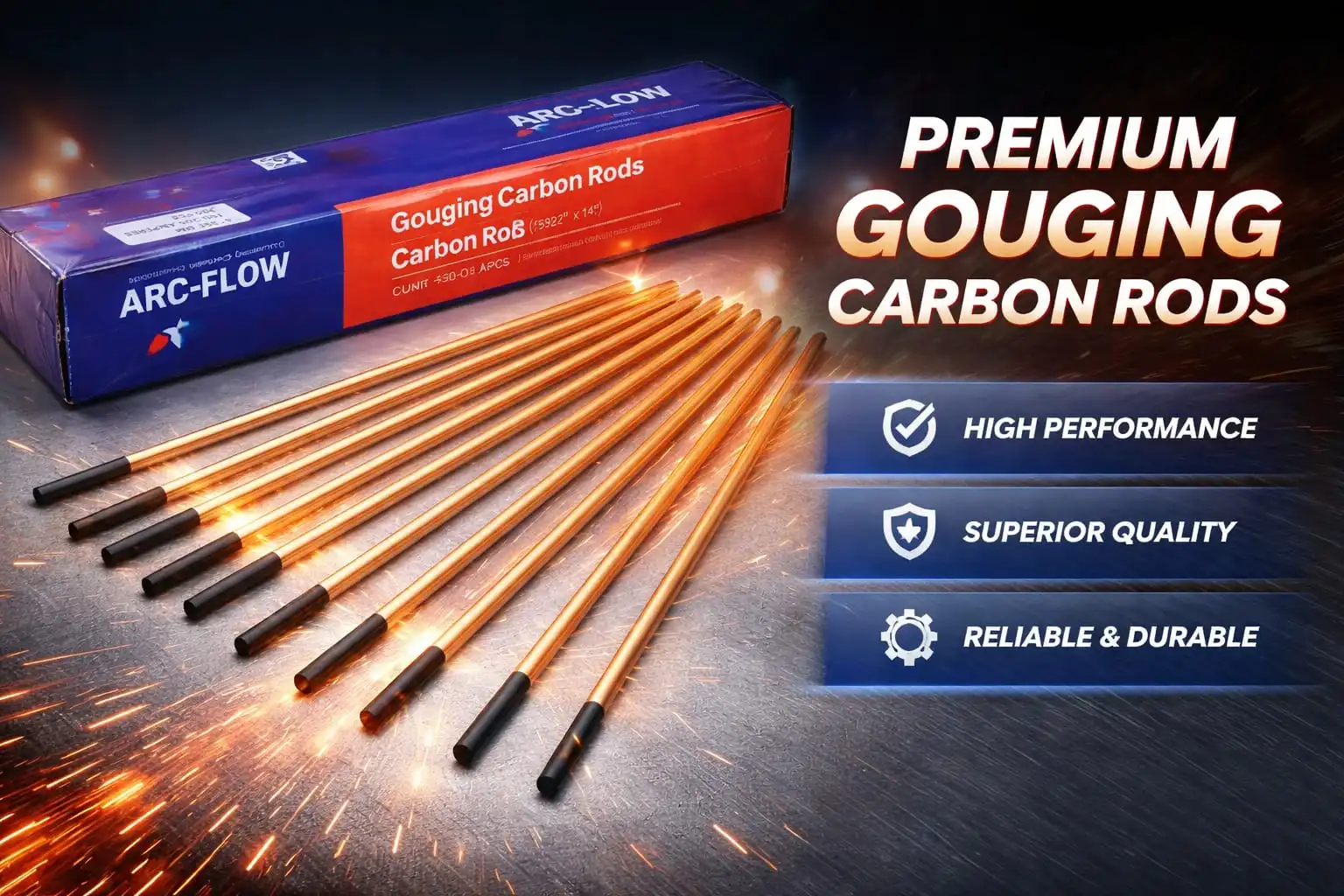 Gouging carbon rod 355mm for air carbon arc metal removal