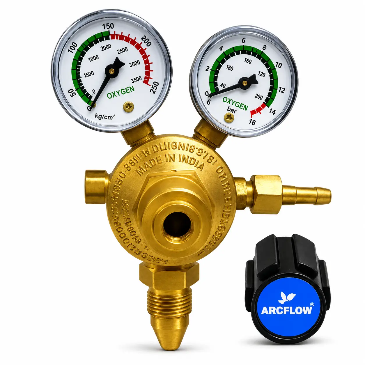 Arcflow Oxygen Regulator Double Meter