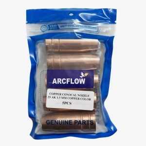 COPPER CONICAL NOZZLE 25AK 1.5 MM 5PCS ARCFLOW