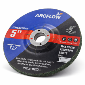 Grinding wheel 5 inch 125x6x22mm T27 for stainless steel and metal by ARCFlow