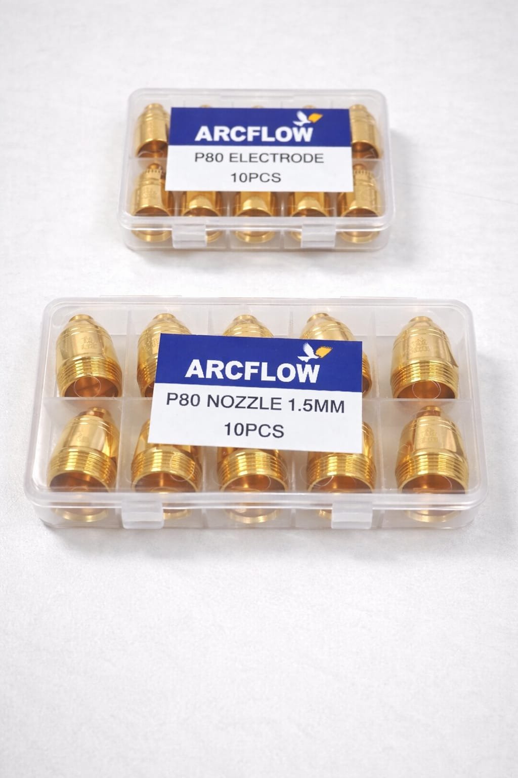 Arcflow P80 Nozzle Set for Plasma Cutting Torches – Precision Consumables