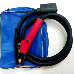 Gouging torch with heavy-duty cable and clamp used for carbon arc gouging and metal removal