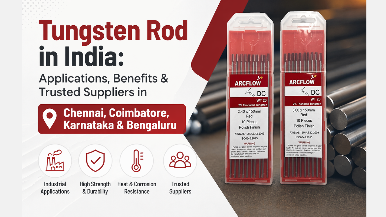 Arcflow tungsten rod manufacturer India best quality tungsten electrode