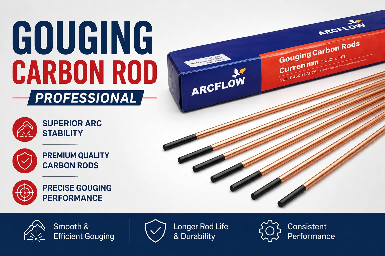 Premium gouging carbon rod manufacturers in India supplying industrial welding products