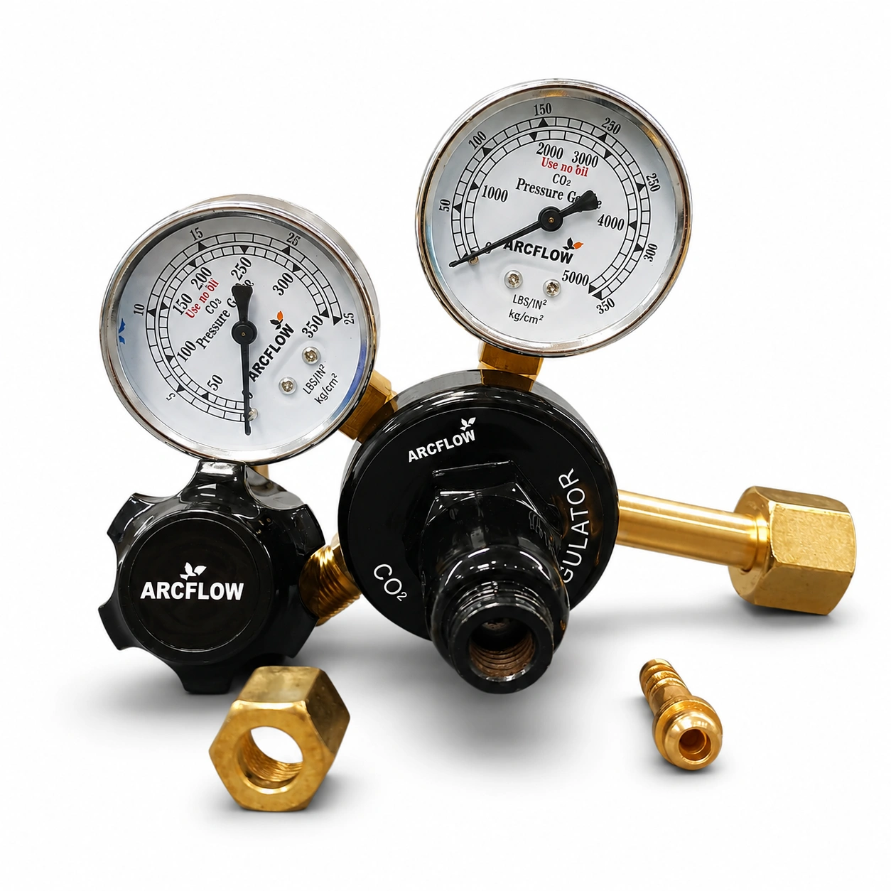 Single Stage Double Meter Carbon Dioxide Regulator Eco Series