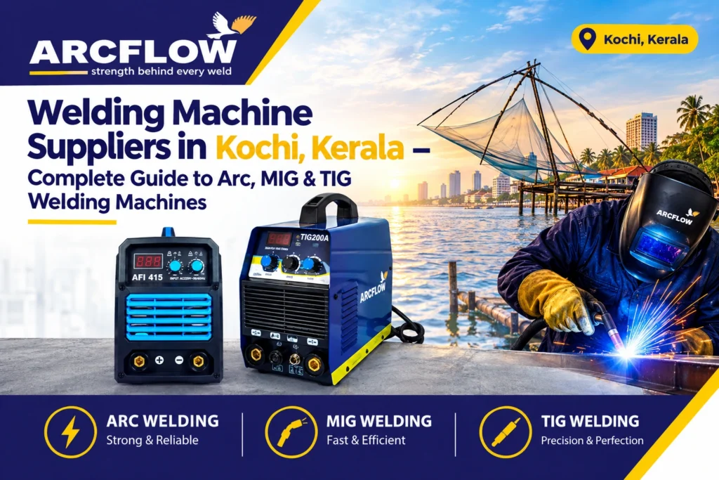 Welding machine suppliers in Kochi Kerala – Arc MIG TIG welding machines