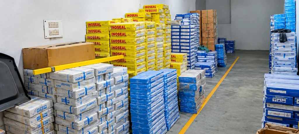 Crisp Industrial Warehouse Aisle