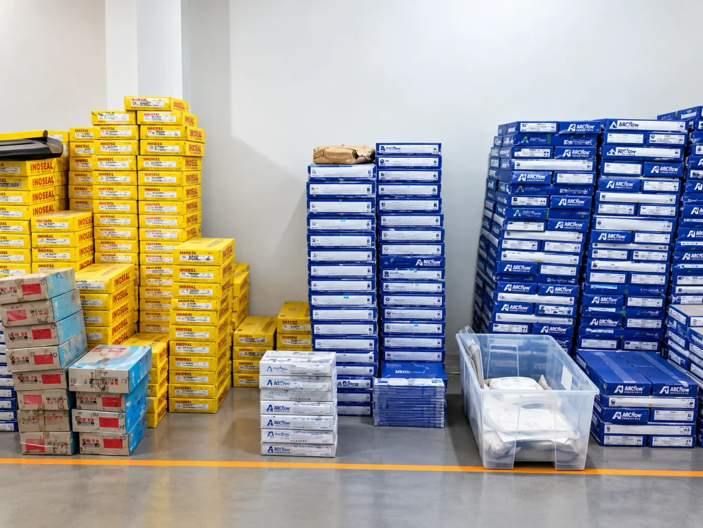 Organized Industrial Box Warehouse Display