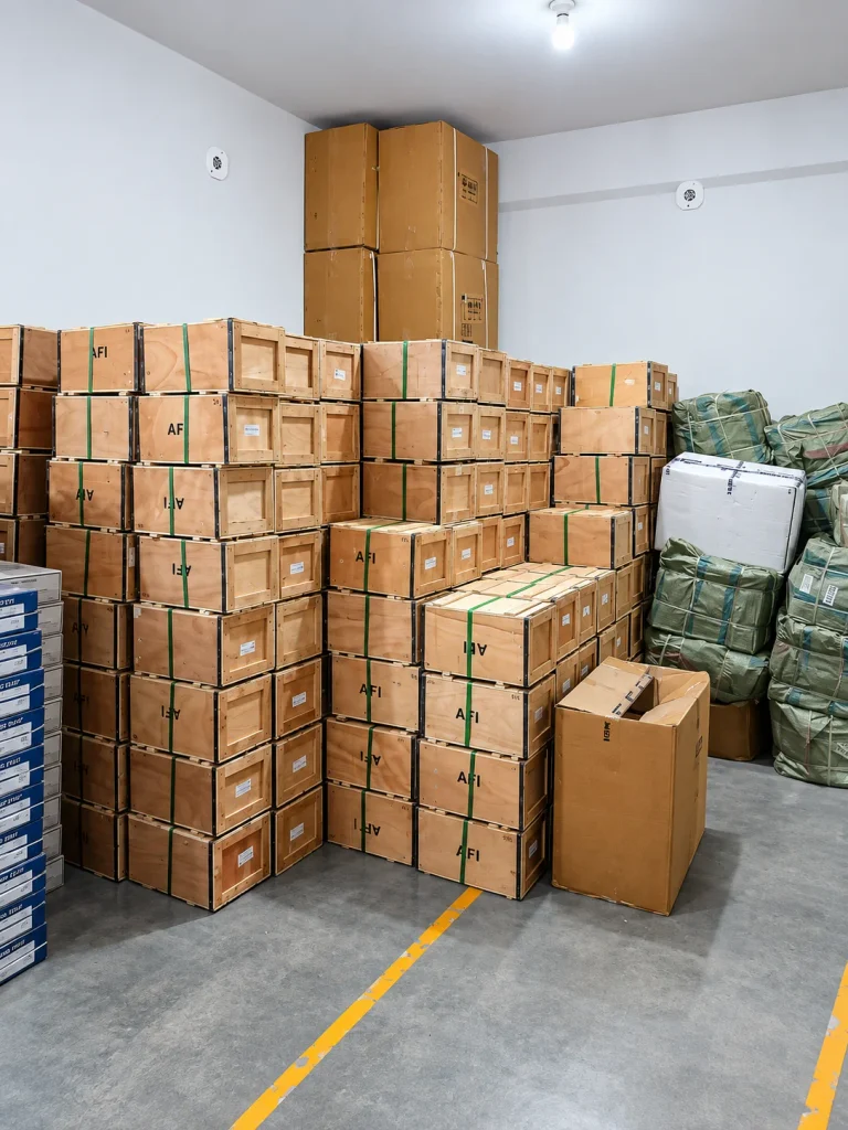 Organized Warehouse Crate Corner